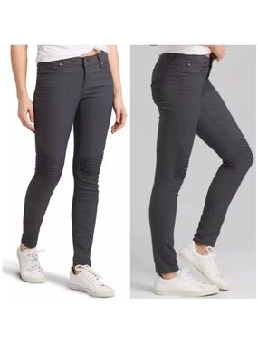 Prana Brenna Pant Size 8 Coal Gray Moto Stretch W4BREN315